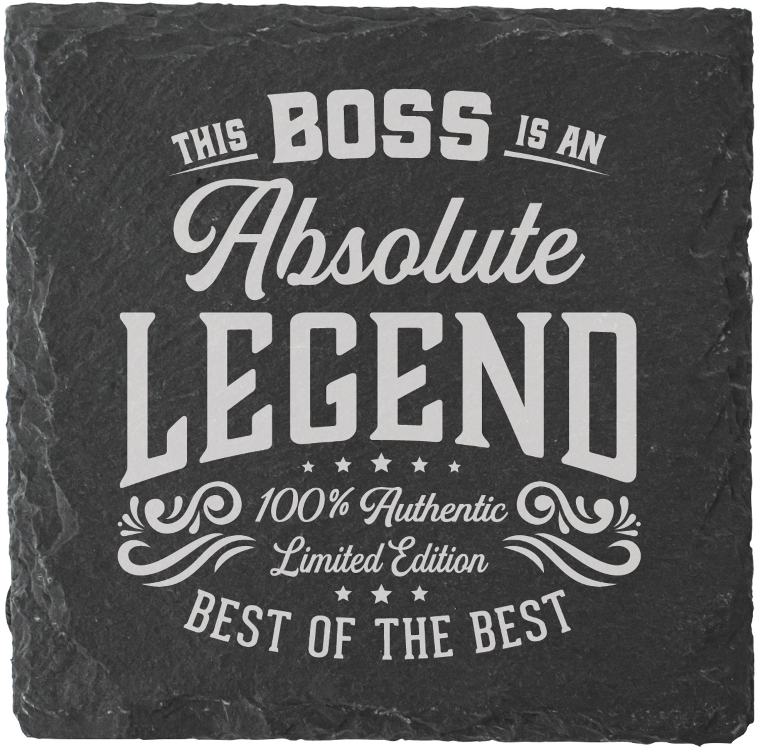 Boss by Legends of this World - Boss - 4" Slate Coaster