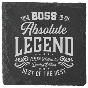 Boss by Legends of this World - 4" Slate Coaster