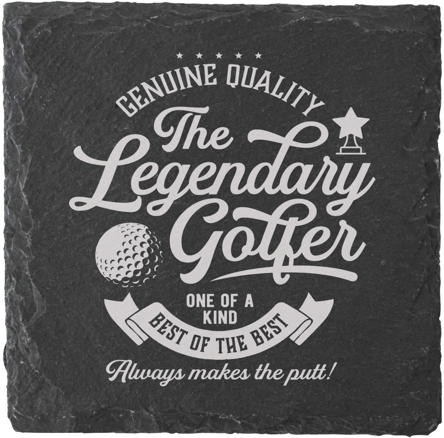 Golf by Legends of this World - Golf - 4" Slate Coaster