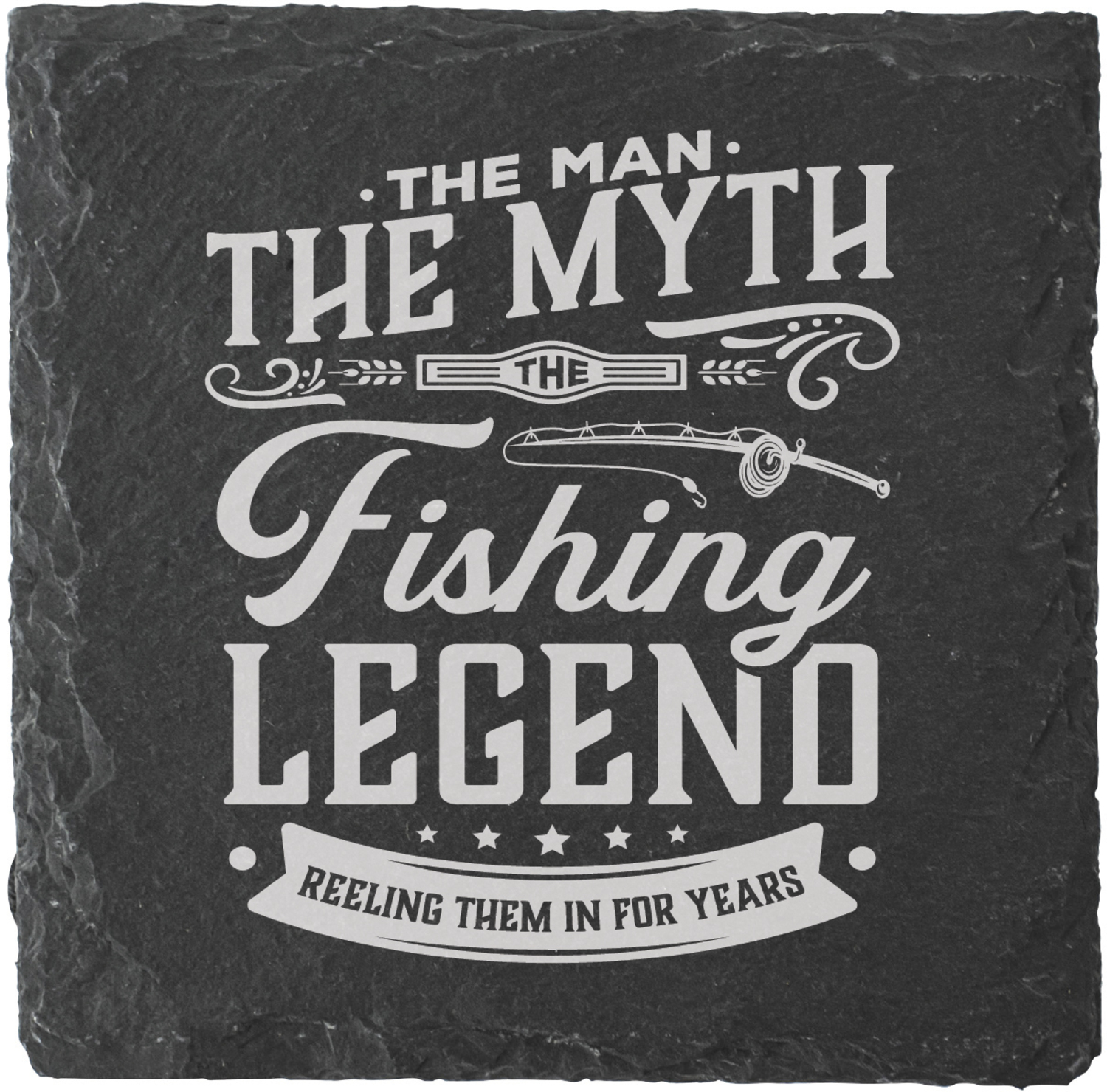 Fishing by Legends of this World - Fishing - 4" Slate Coaster