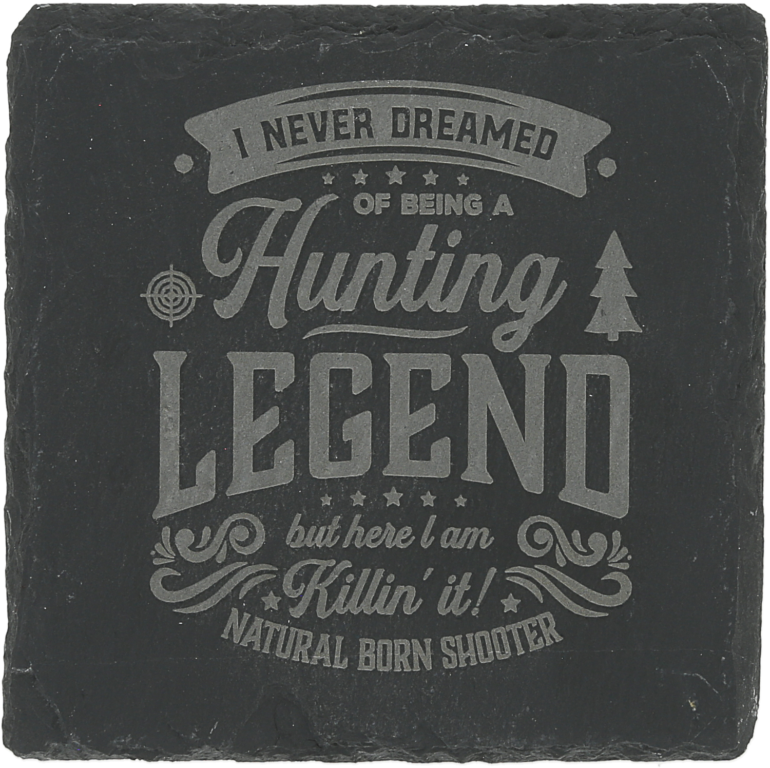 Hunting by Legends of this World - Hunting - 4" Slate Coaster