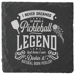 Pickleball by Legends of this World - 4" Slate Coaster