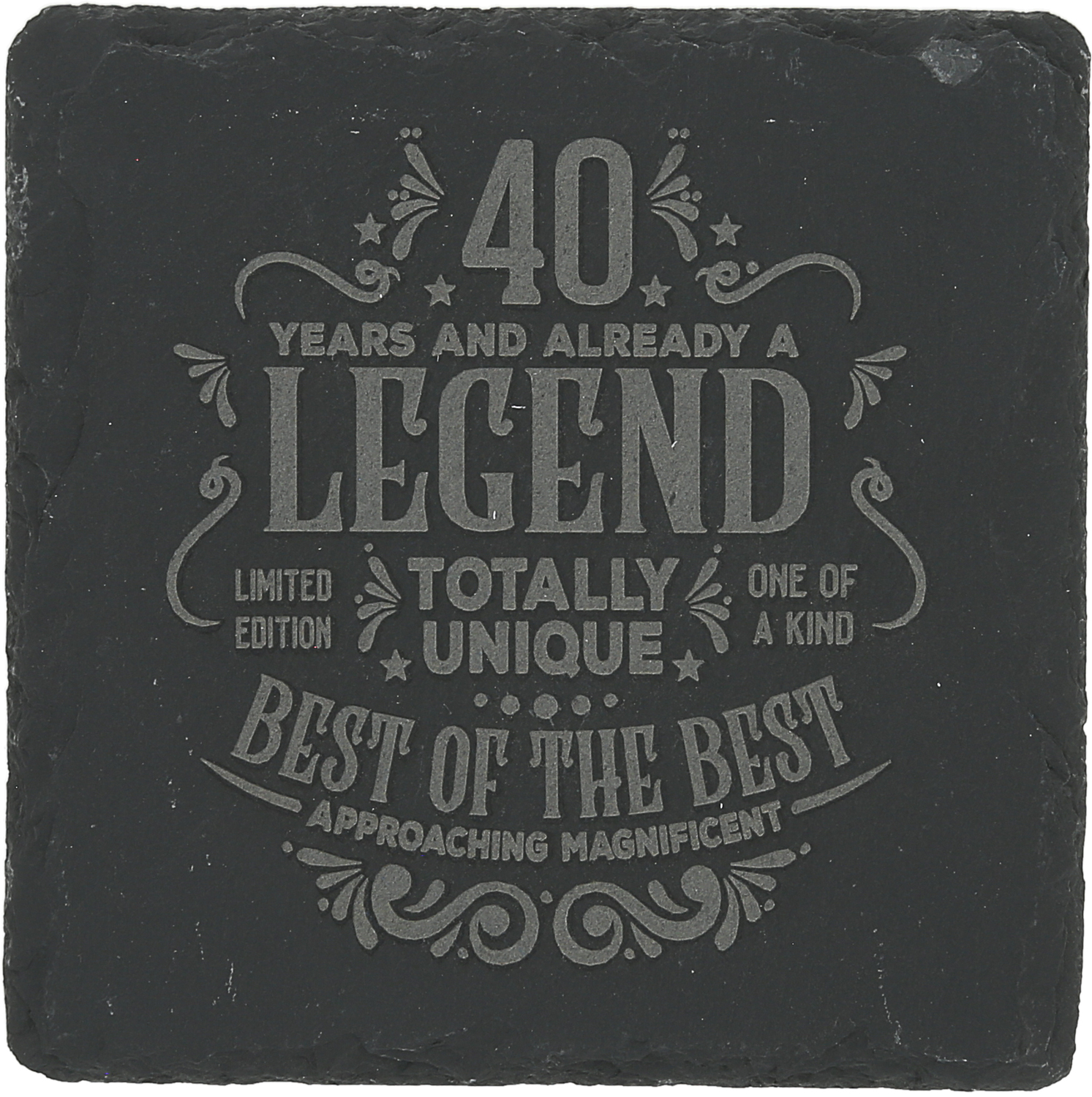 40 Years by Legends of this World - 40 Years - 4" Slate Coaster