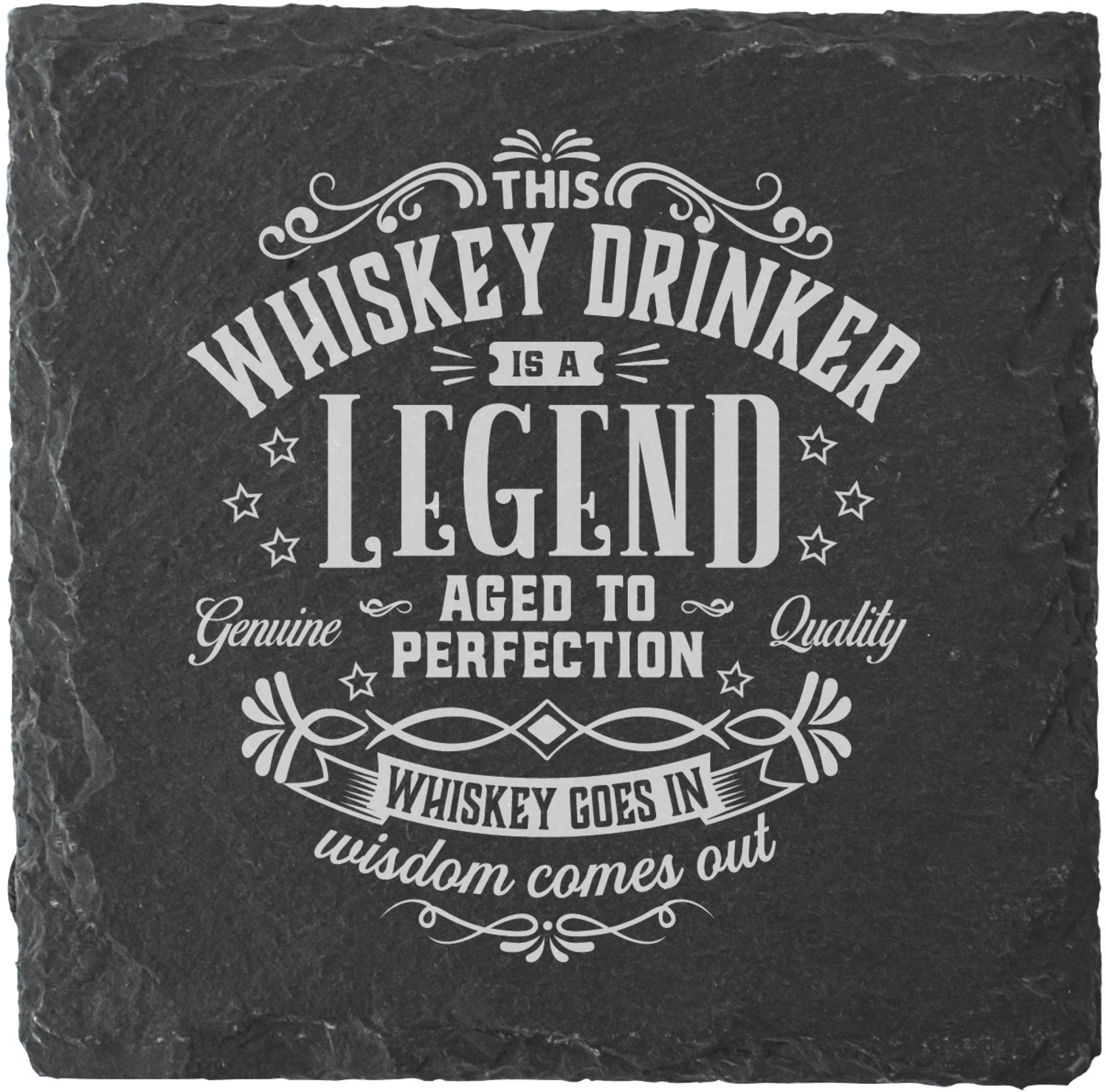 Drinker by Legends of this World - Drinker - 4" Slate Coaster