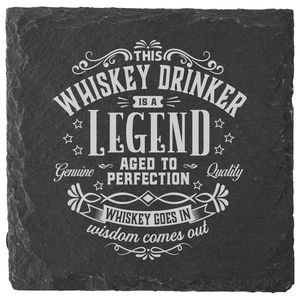 Drinker by Legends of this World - 4" Slate Coaster