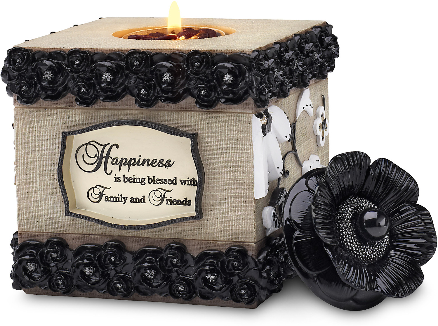 Happiness by Modeles - Happiness - 4.5" Square Tea Light Holder