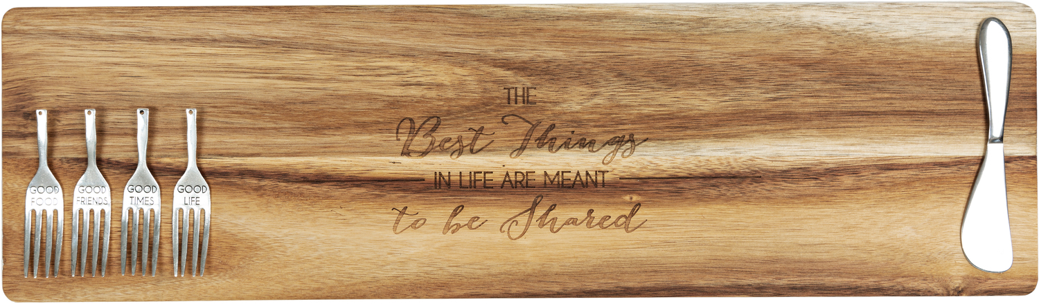 Best Things  by Hostess with the Mostess - Best Things  - 21" Acacia Cheese/Bread Board Set