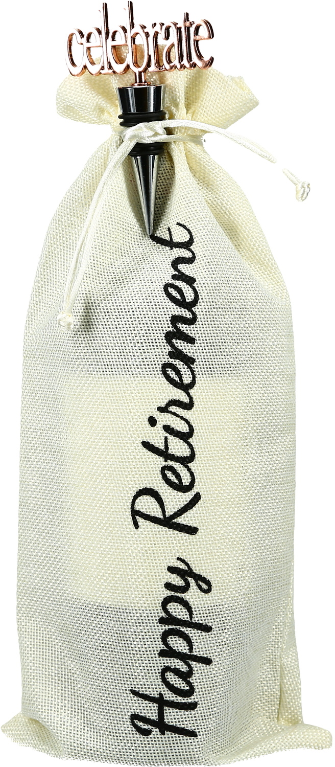 Retirement by Hostess with the Mostess - Retirement - 13.5" Wine Gift Bag Set