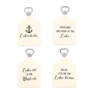Lake by Hostess with the Mostess - Bottle Opener Coaster Set