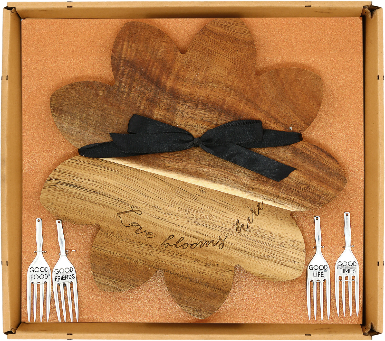 Floral Love by Hostess with the Mostess - Floral Love - 10" Acacia Cheese/Bread Board Set