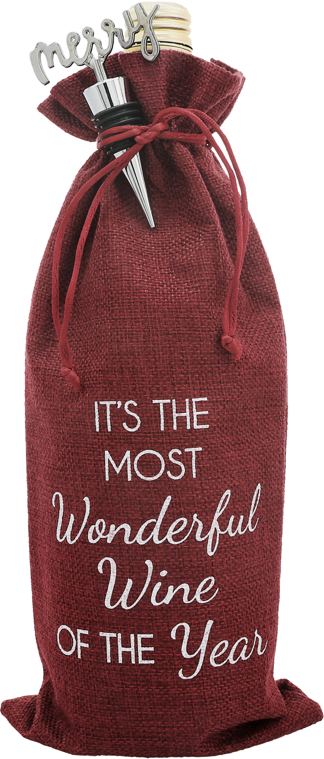 Wonderful Wine by Hostess with the Mostess - Wonderful Wine - 13" Wine Gift Bag Set