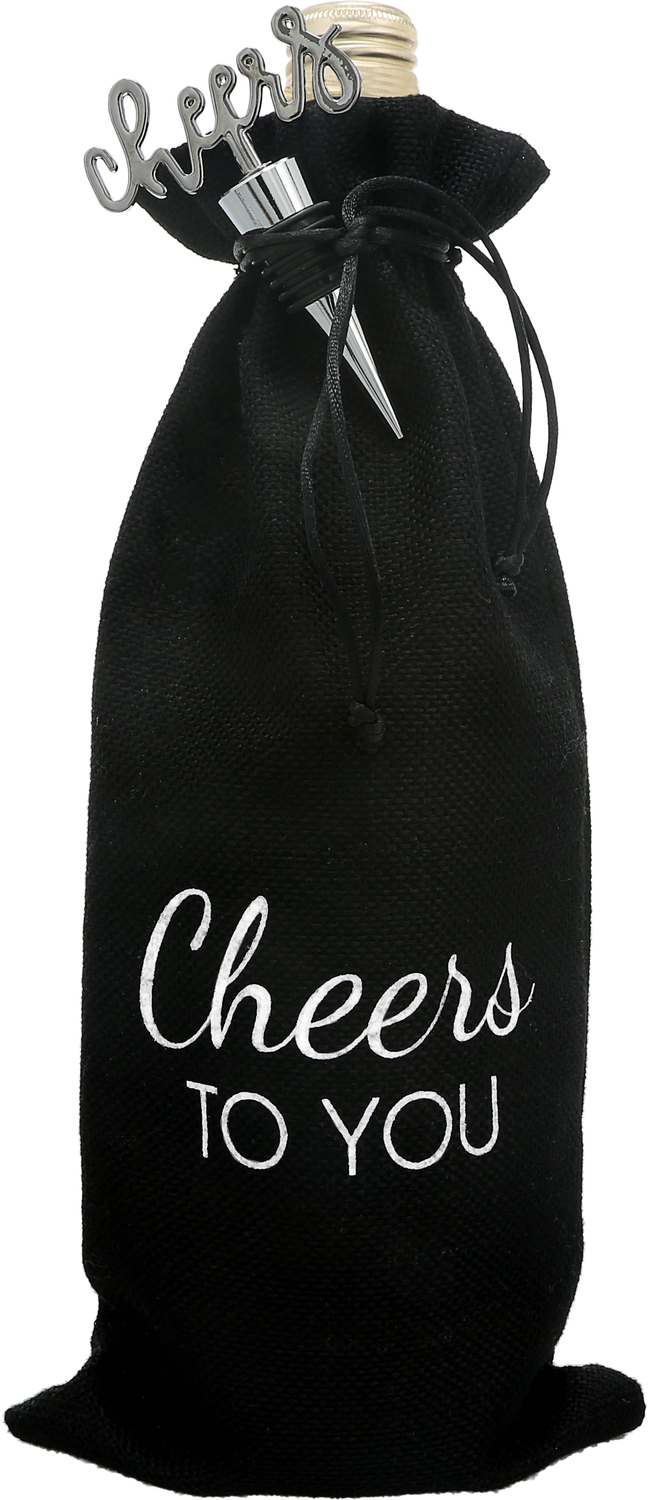 Cheers To You by Hostess with the Mostess - Cheers To You - 13" Wine Gift Bag Set