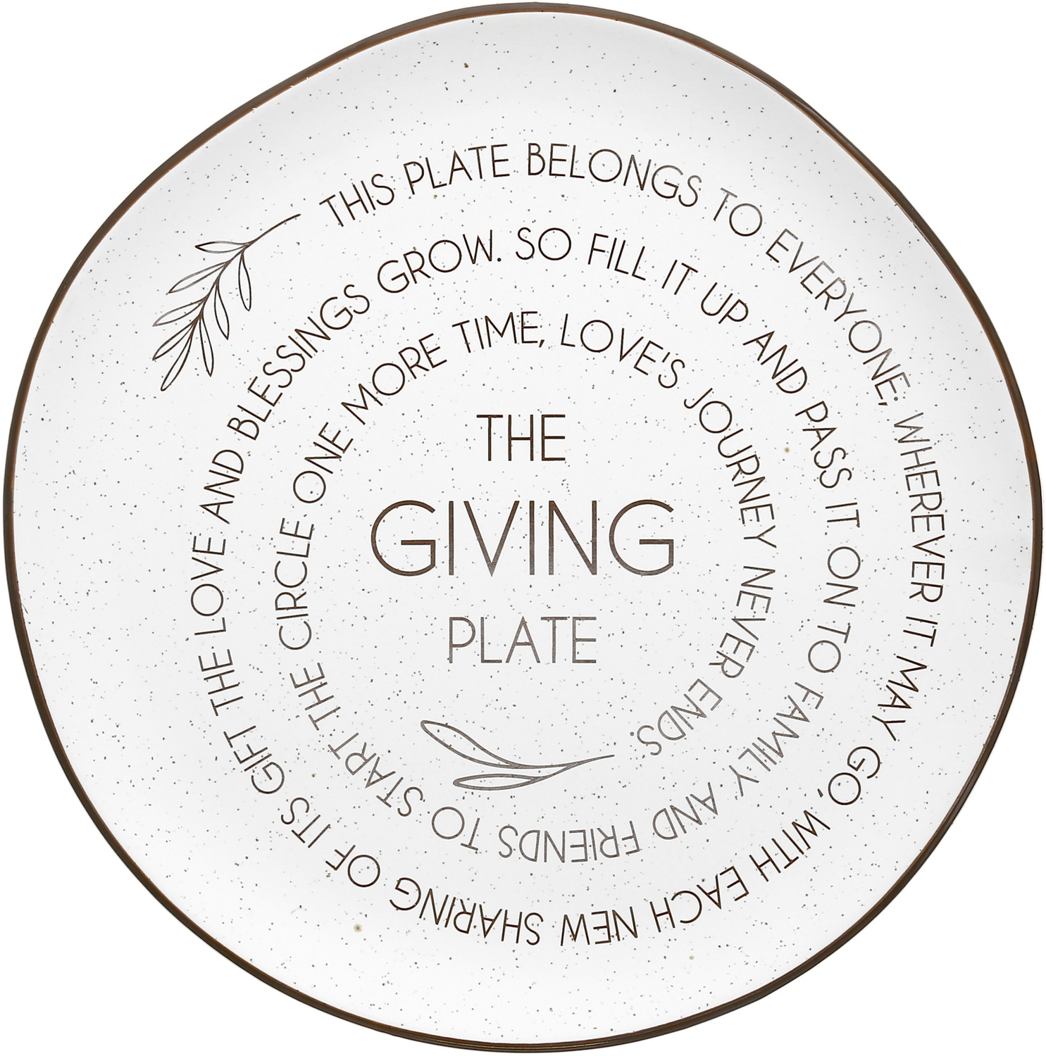 The Giving Plate by Hostess with the Mostess - The Giving Plate - 10.5" Ceramic Plate