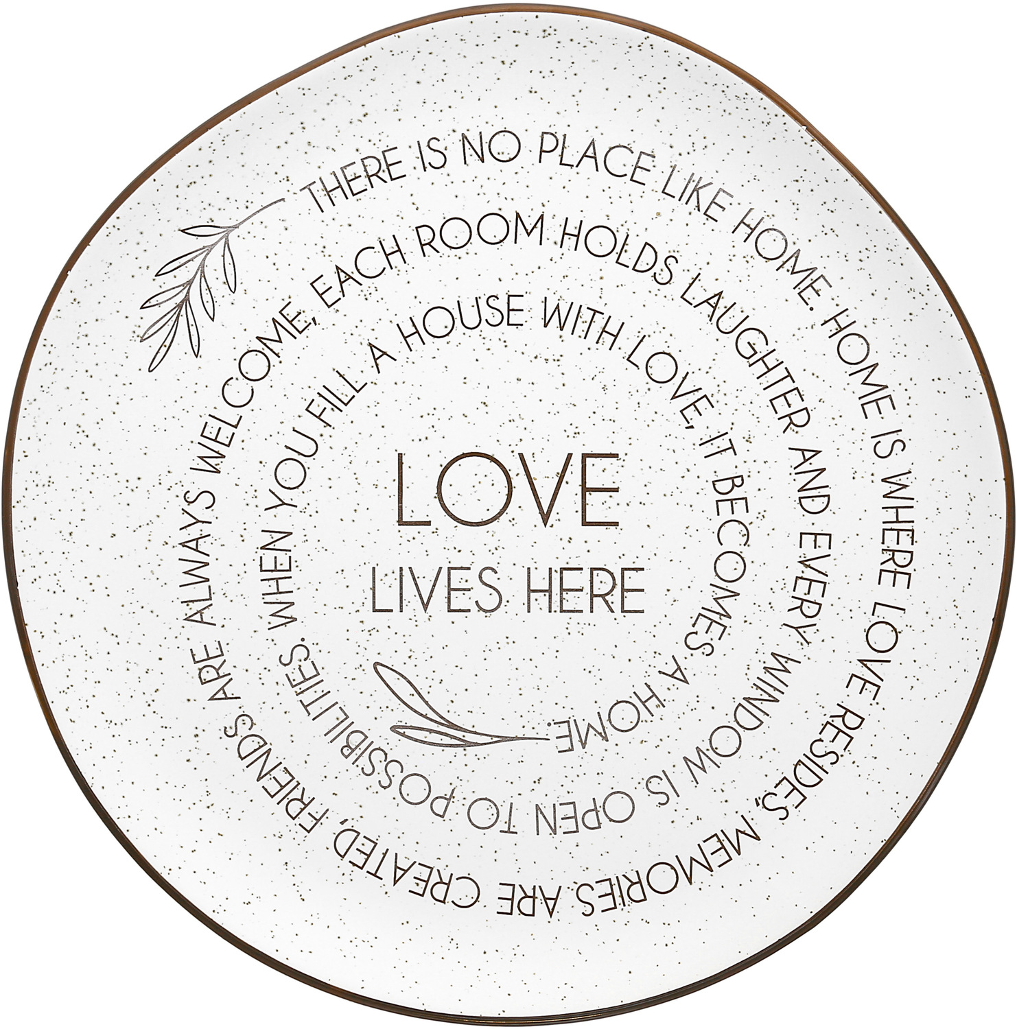 Love Lives Here by Hostess with the Mostess - Love Lives Here - 10.5" Ceramic Plate