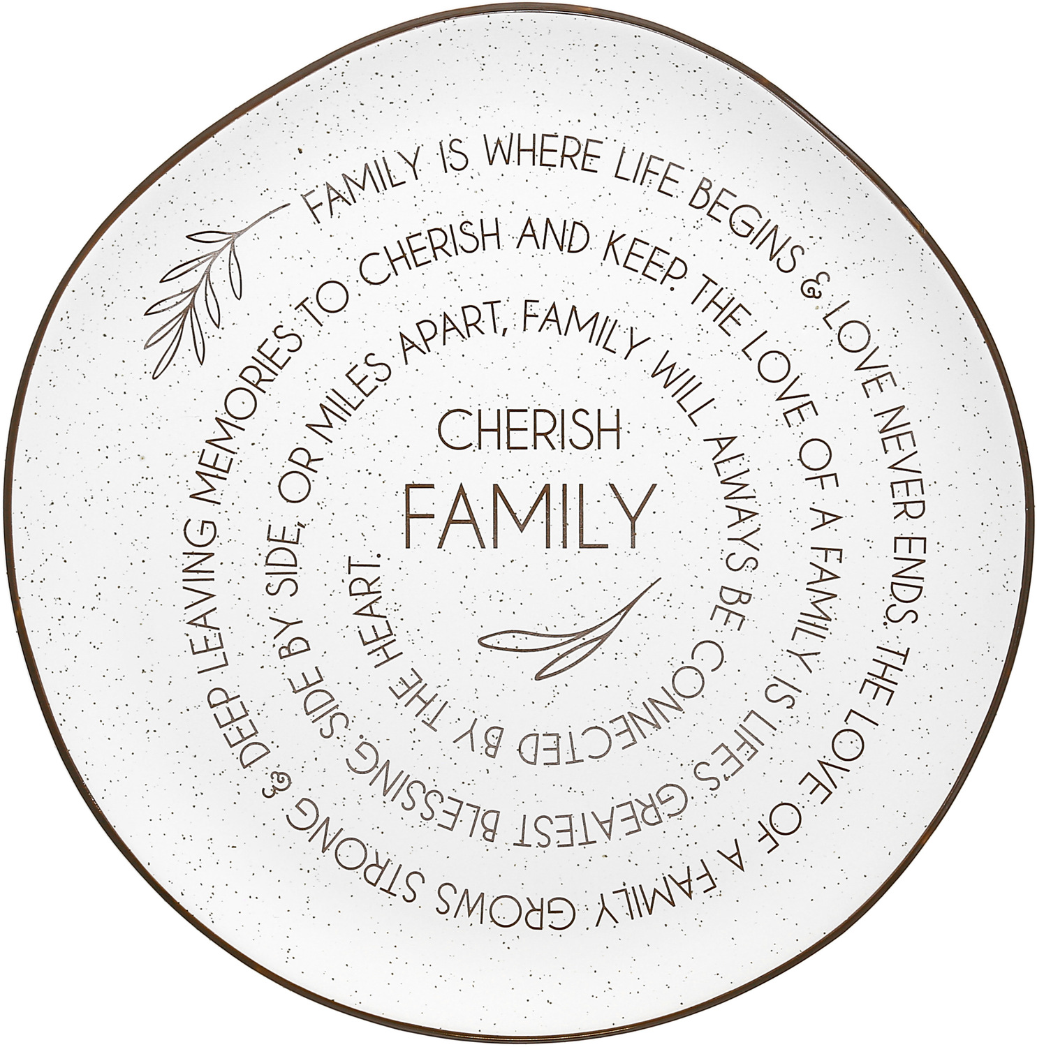 Cherish Family by Hostess with the Mostess - Cherish Family - 10.5" Ceramic Plate
