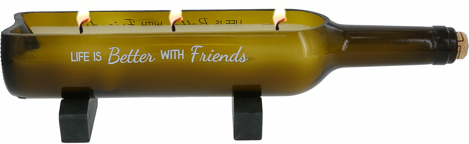 Friends by Hostess with the Mostess - Friends - 14 oz 100% Soy Wax, Wine Bottle Candle
Scent: Tranquility