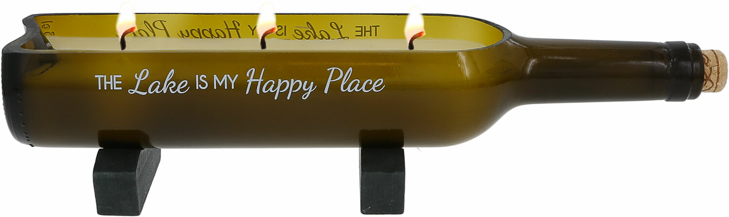 Lake by Hostess with the Mostess - Lake - 14 oz 100% Soy Wax, Wine Bottle Candle
Scent: Tranquility