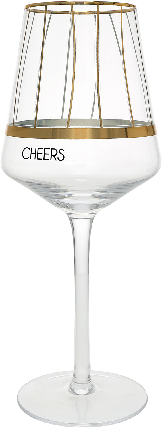 Cheers Stripes by Hostess with the Mostess - Cheers Stripes - 17 oz Wine Glass
