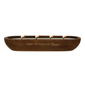 Home by Hostess with the Mostess - 9.5 oz -100% Soy Wax Decorative Wooden Dough Bowl Candle Scent: White Jasmine