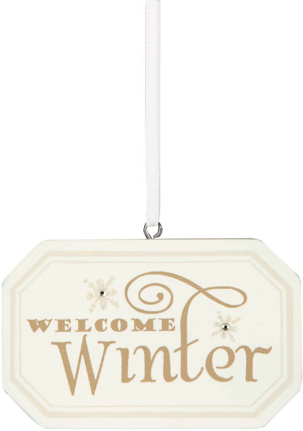 Welcome Winter by Signs of Happiness - Welcome Winter - 3" x 2" Hanging Plaque