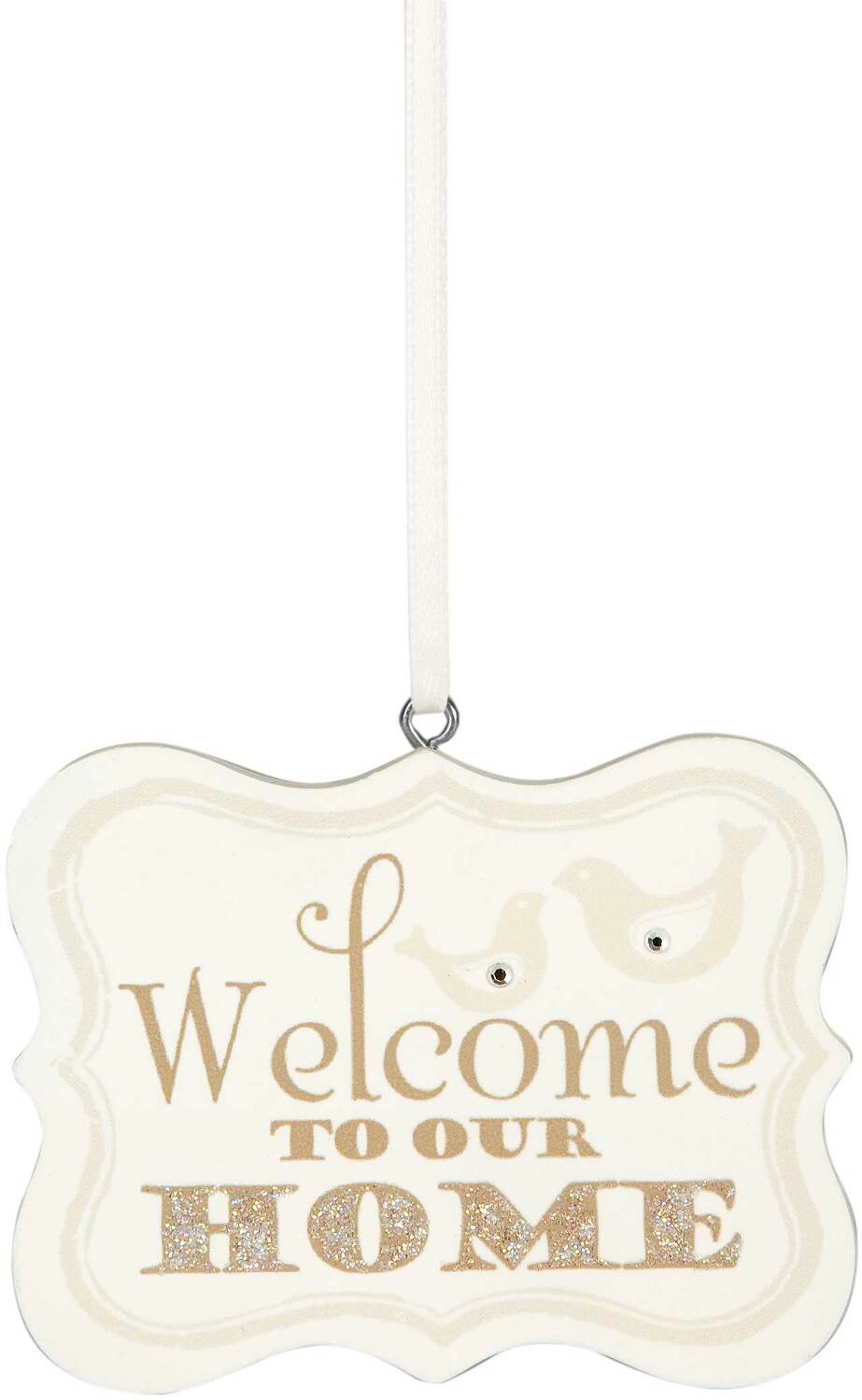 Welcome to our Home by Signs of Happiness - Welcome to our Home - 2.75" x 2.25" Hanging Plaque