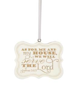 Serve the Lord by Signs of Happiness - 2.75" x 2.25" Hanging Plaque