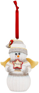 Peace by The Sockings - 4" Snowman Angel Ornament