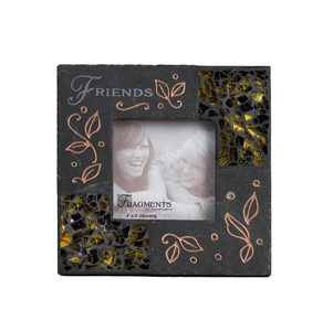 Friends Mosaic by Fragments - 5.5" Slate Photo Frame 3"x3"