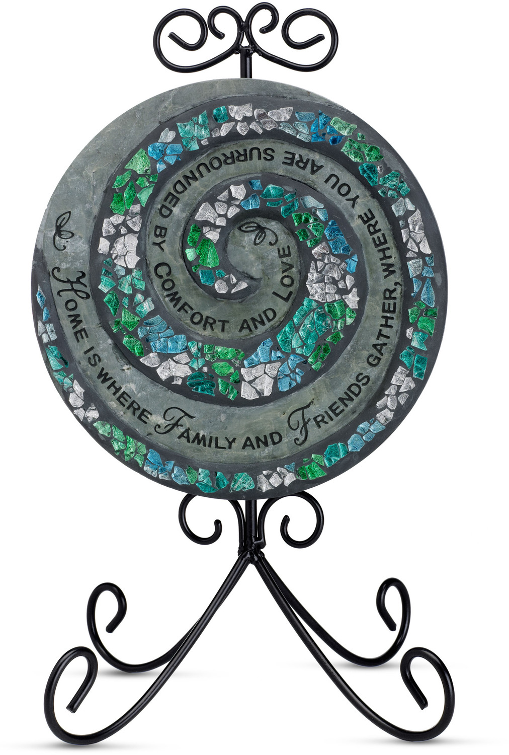 Home by Fragments - Home - 7" Circle Slate Plaque with Stand