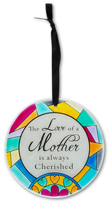 Mother by Shine on Me - 4" Glass Ornament