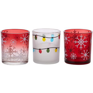 Holiday Hoopla by Candle Decor - 3 Assorted Votive Holders