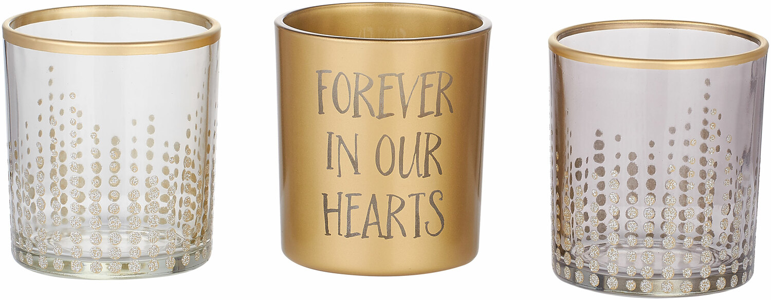 Forever in our Hearts by Candle Decor - Forever in our Hearts - 3 Assorted Votive Holders