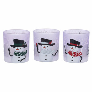 Snowman by Candle Decor - 3 Assorted Votive Holders