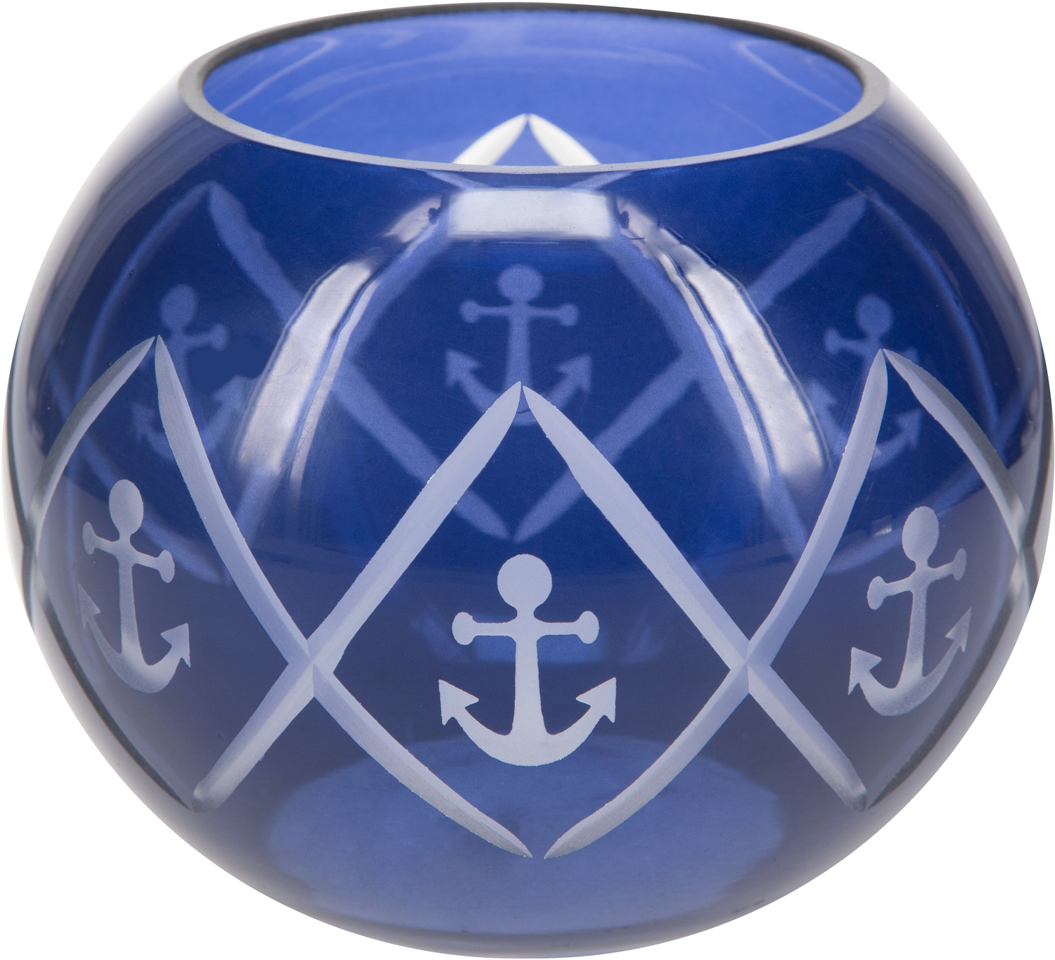 Blue Anchor by Candle Decor - Blue Anchor - 5" Round Votive Holder