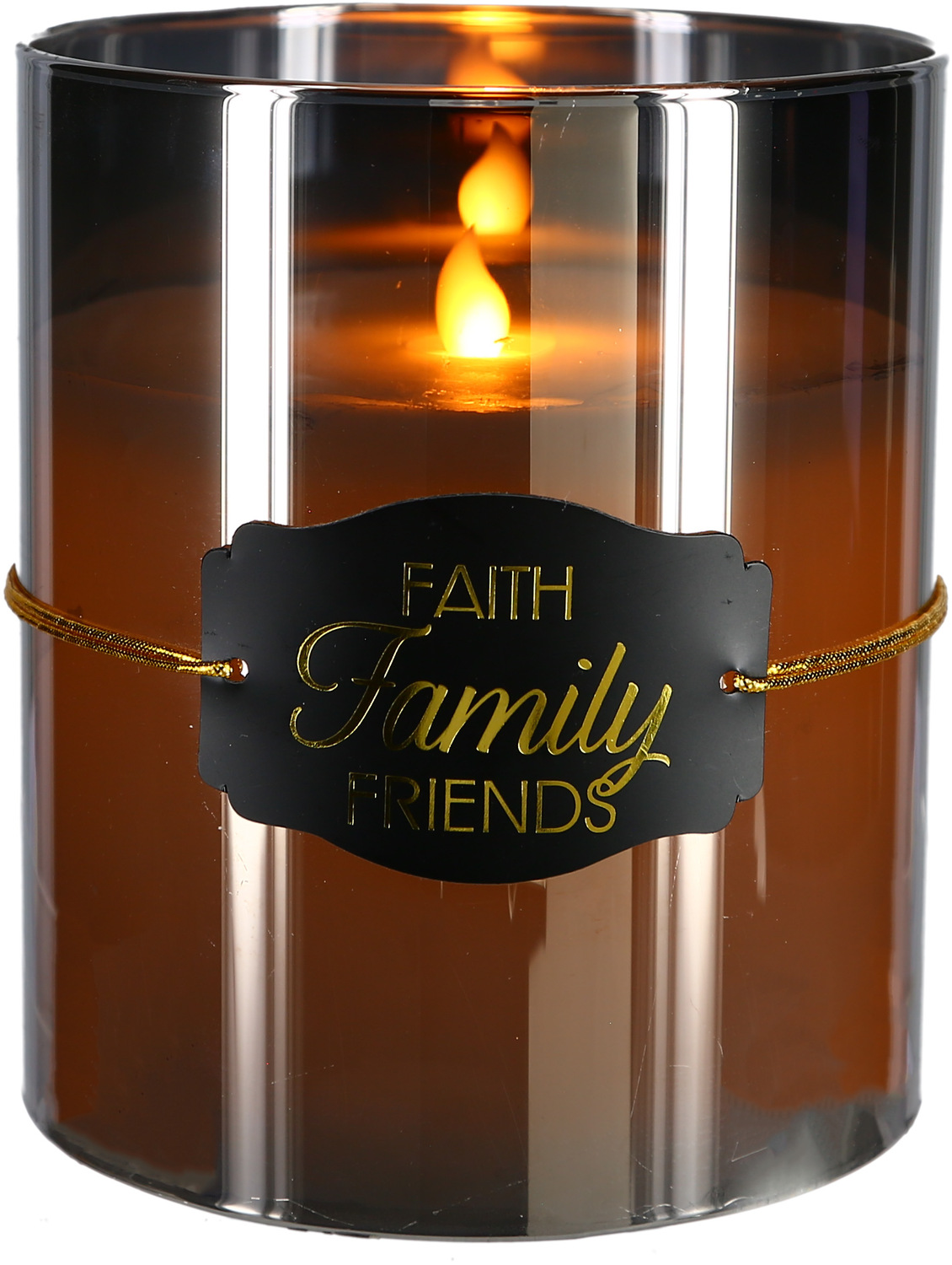 Faith by Candle Decor - Faith - 6" Smoke Luster Realistic Flame Candle 