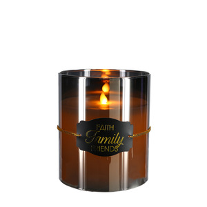 Faith by Candle Decor - 6" Smoke Luster Realistic Flame Candle 
