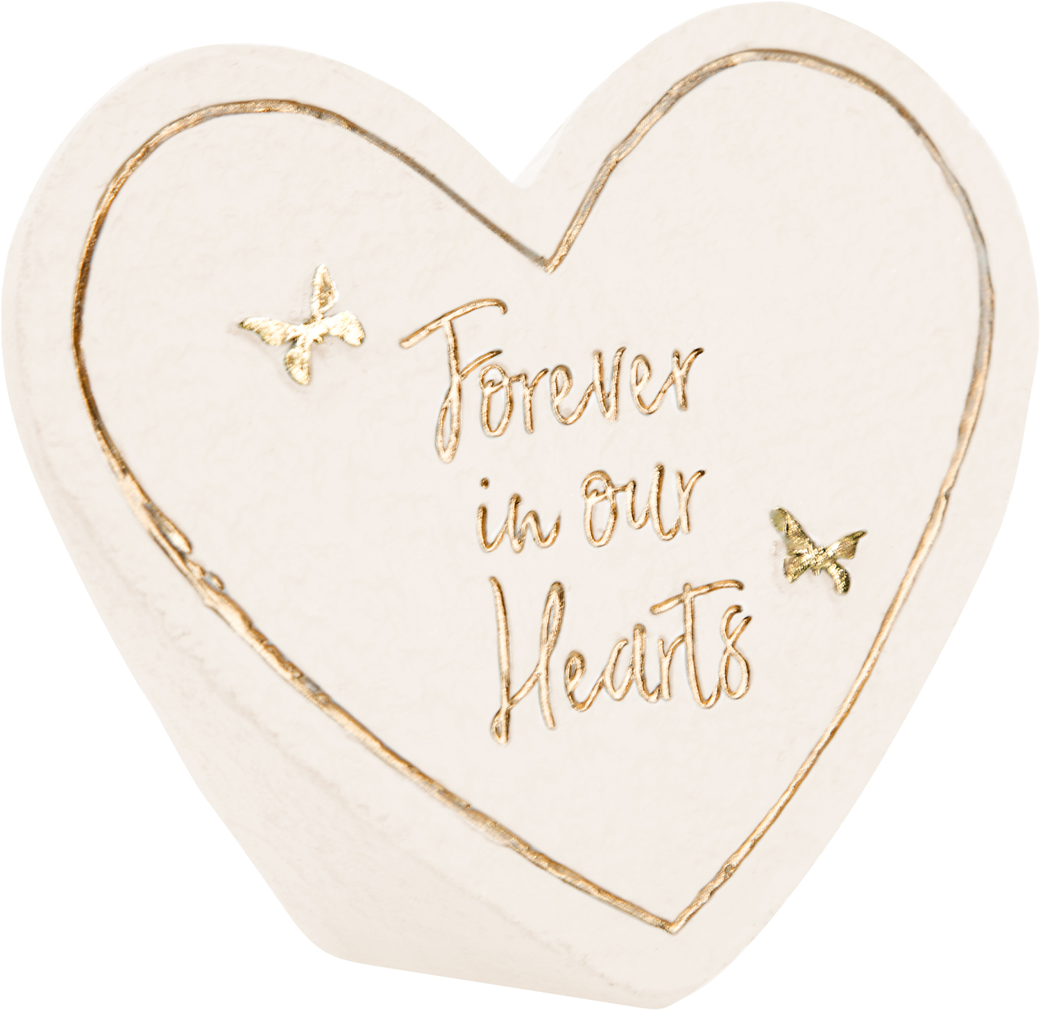 Forever by Forever in our Hearts - Forever - 3.5" x 3" Heart Memorial Stone