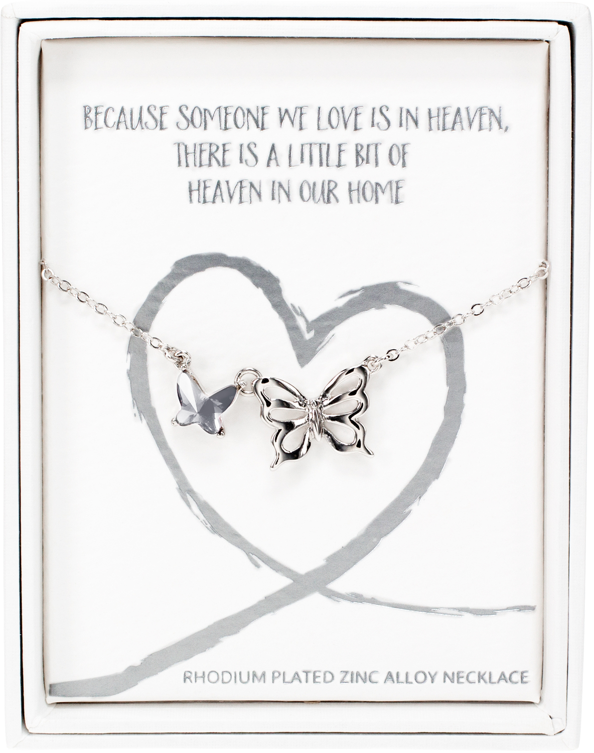 Heaven by Forever in our Hearts - Heaven - 16"-18"  Butterfly Memorial  Necklace