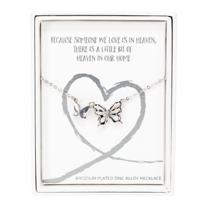 Heaven by Forever in our Hearts - 16"-18"  Butterfly Memorial  Necklace
