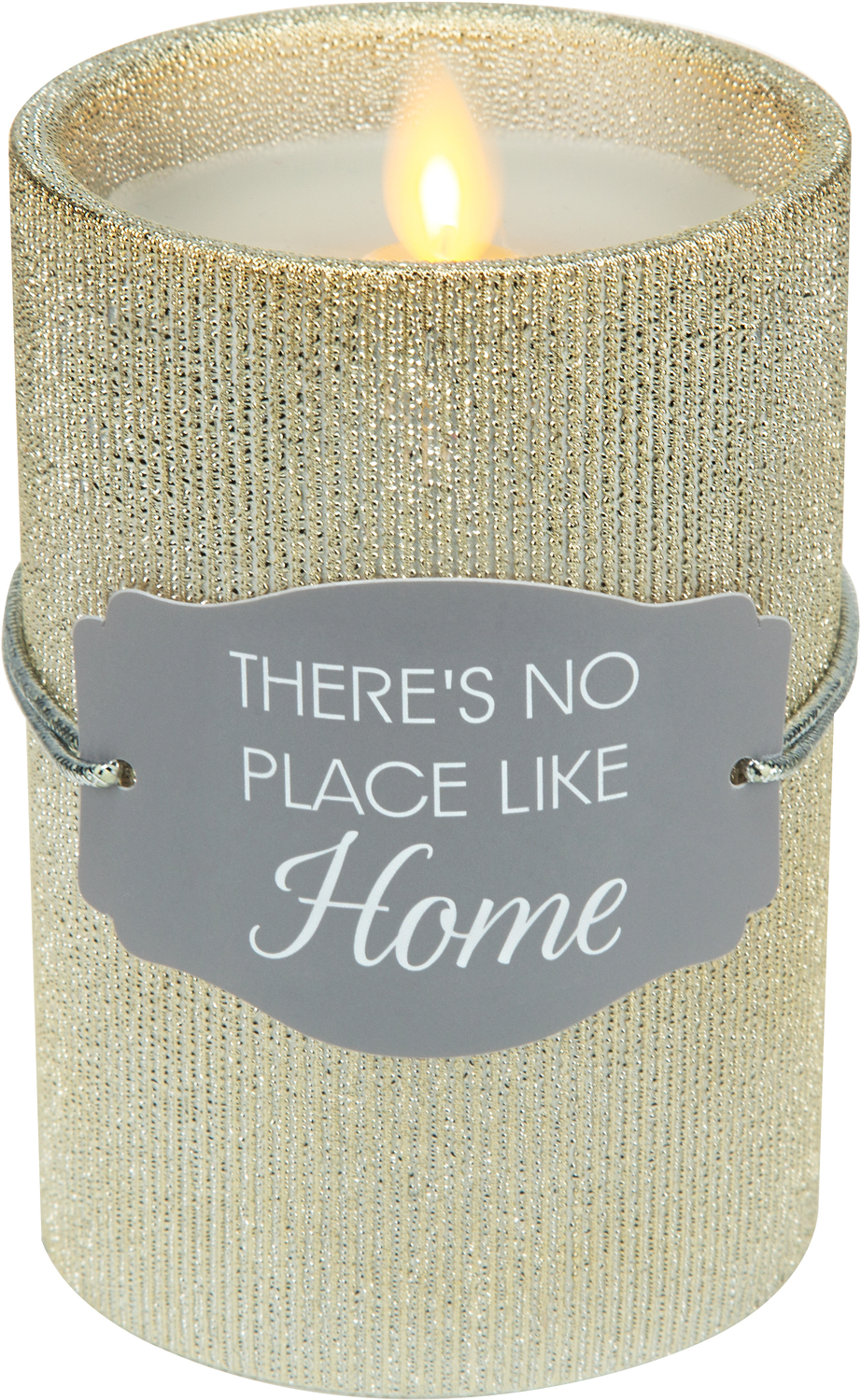 Home by Candle Decor - Home - 4.75" Gold Glitter Realistic Flame Candle 