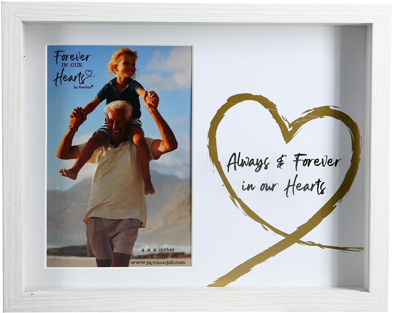 Hearts by Forever in our Hearts - Hearts - 9.5" x 7.5" Shadow Box Frame
(Holds 4" x 6" Photo)
