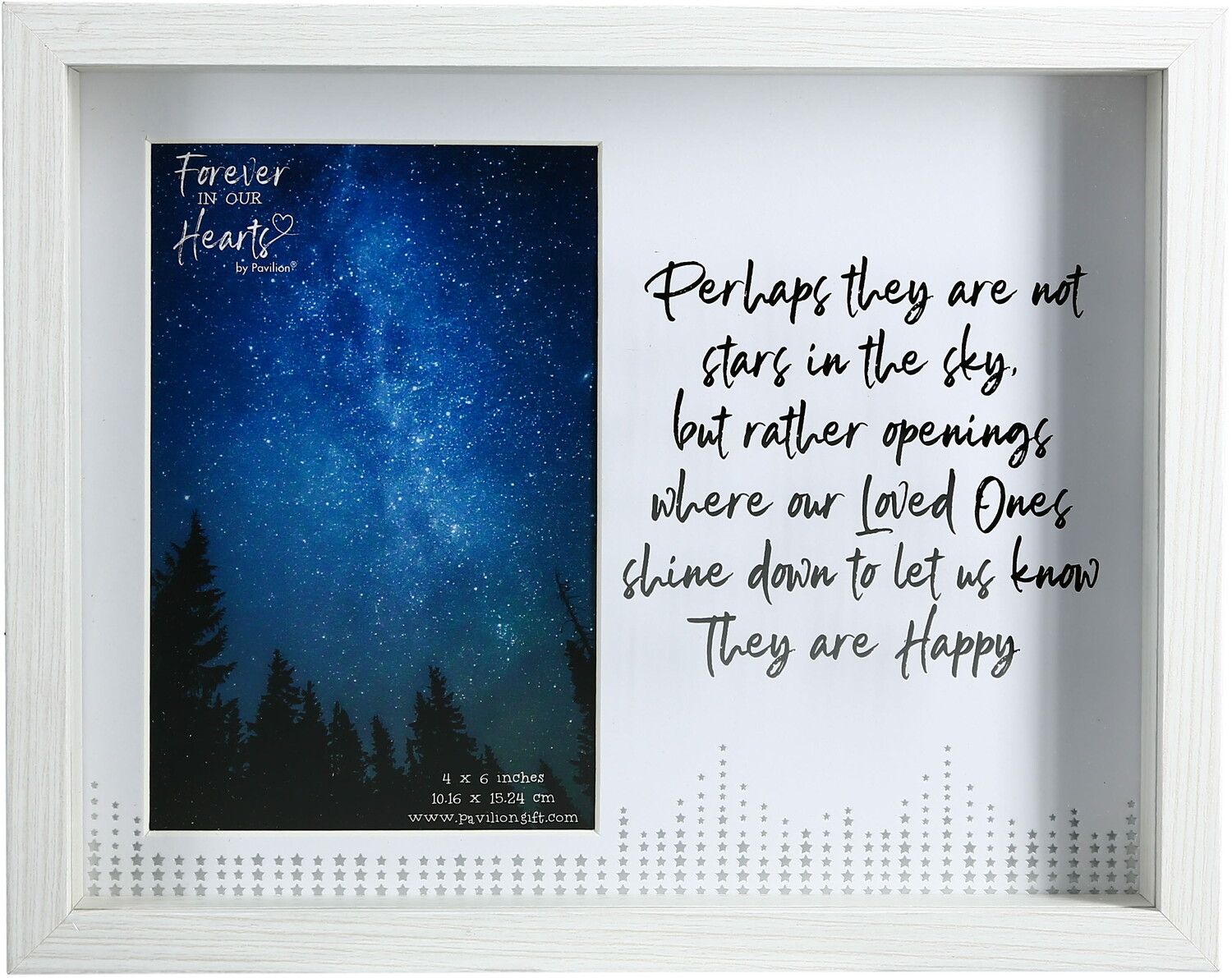 Stars by Forever in our Hearts - Stars - 9.5" x 7.5" Shadow Box Frame
(Holds 4" x 6" Photo)