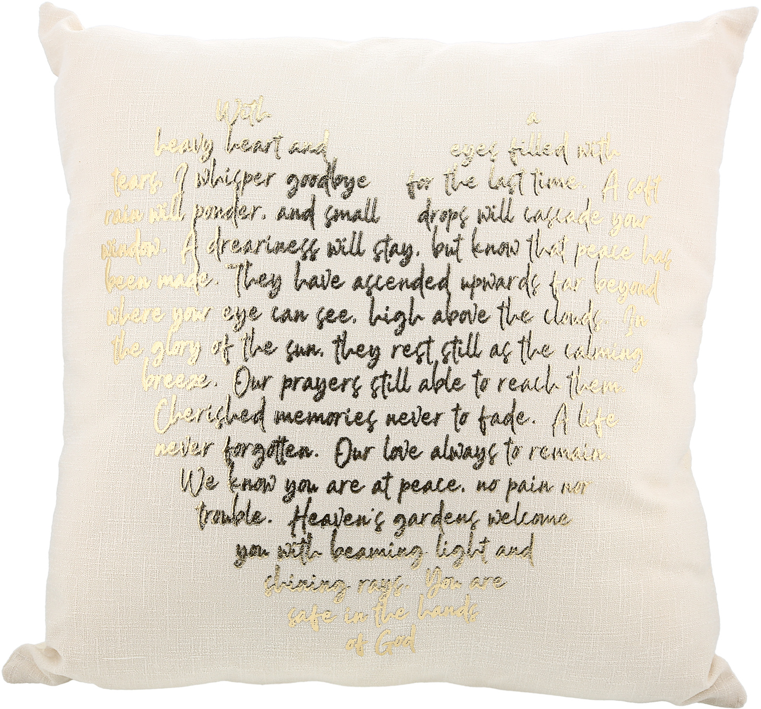 In God's Hands by Forever in our Hearts - In God's Hands - 18" Pillow