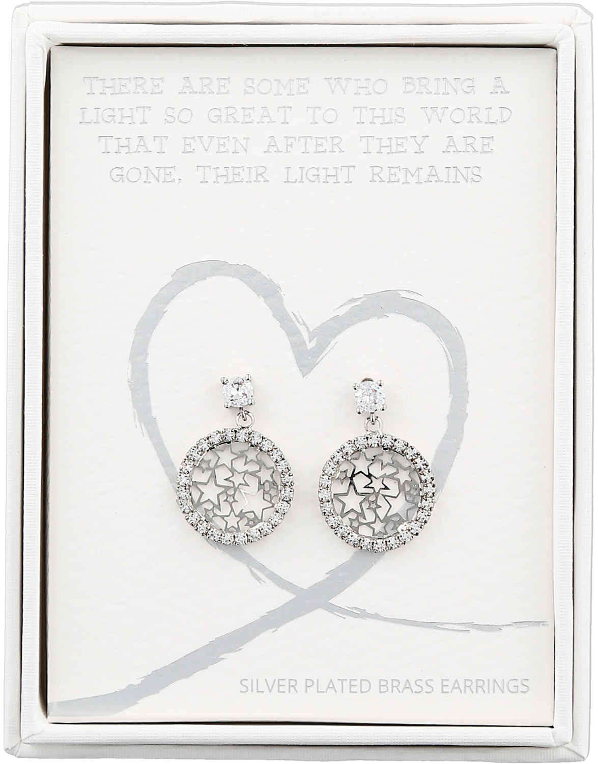 Light by Forever in our Hearts - Light - Silver Star Dangle Earrings