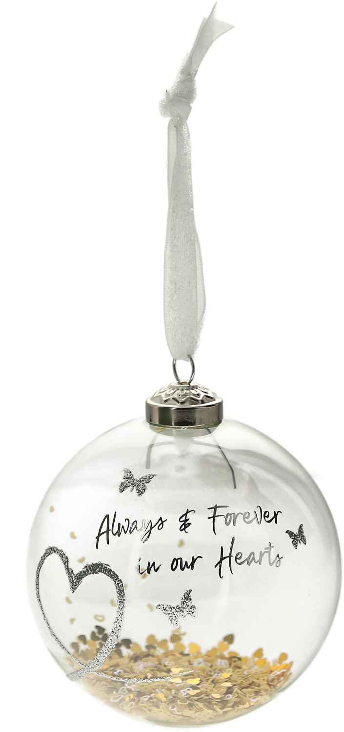 Always & Forever by Forever in our Hearts - Always & Forever - 4" Glass Ornament