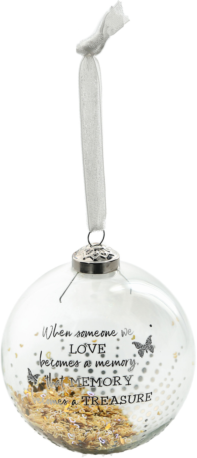 Treasured Memory by Forever in our Hearts - Treasured Memory - 4" Glass Ornament