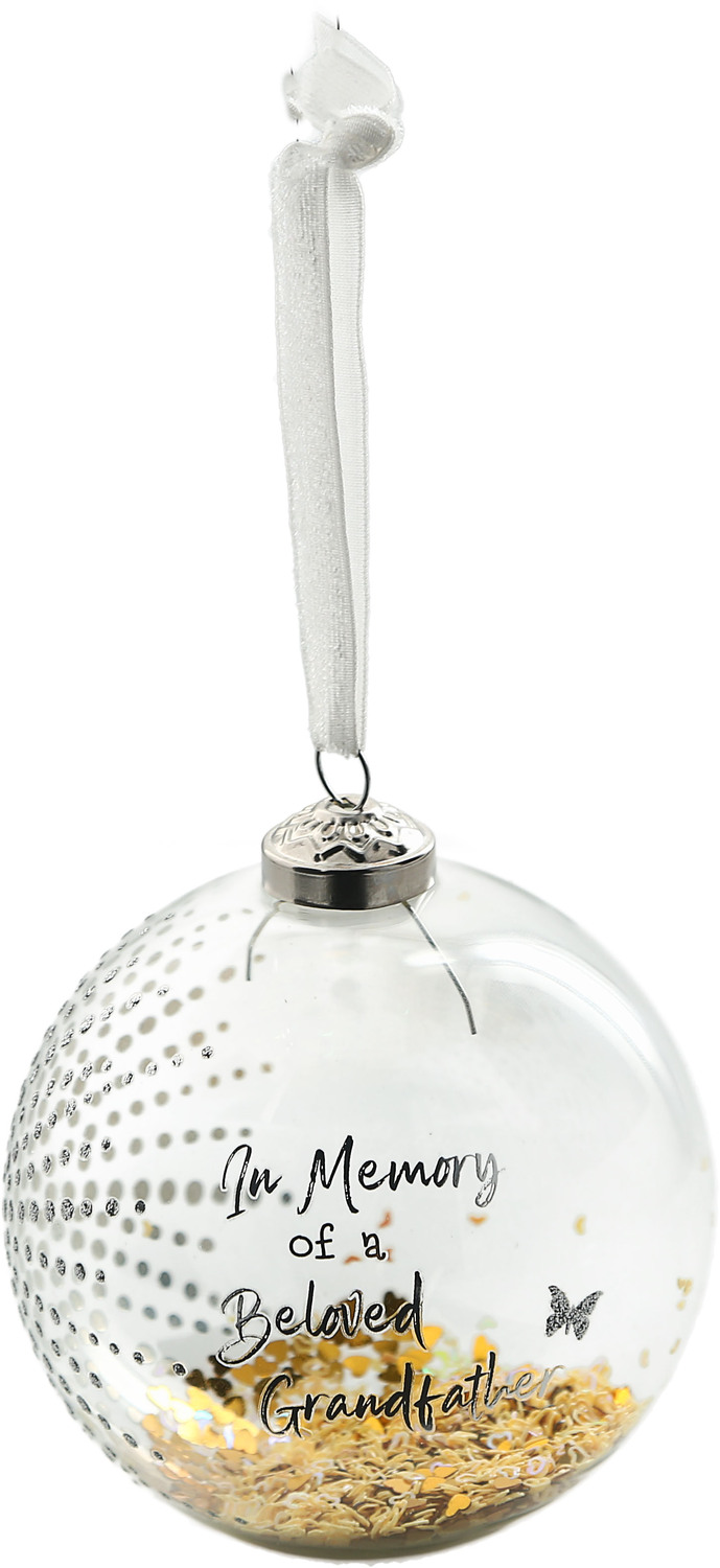 Beloved Grandfather by Forever in our Hearts - Beloved Grandfather - 4" Glass Ornament