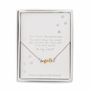 Pawprints by Forever in our Hearts - 16.5"-18.5" Pet Memorial Necklace