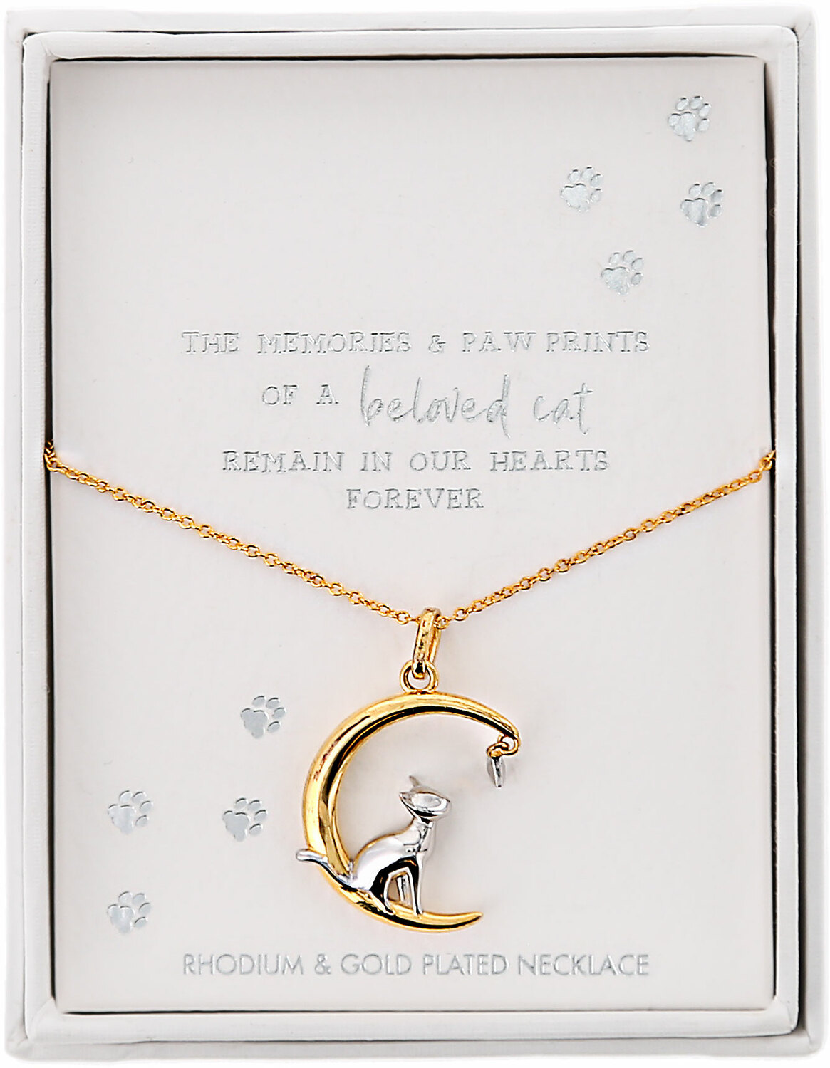 Beloved Cat by Forever in our Hearts - Beloved Cat - 16.5" - 18.5" Pet Memorial  Necklace