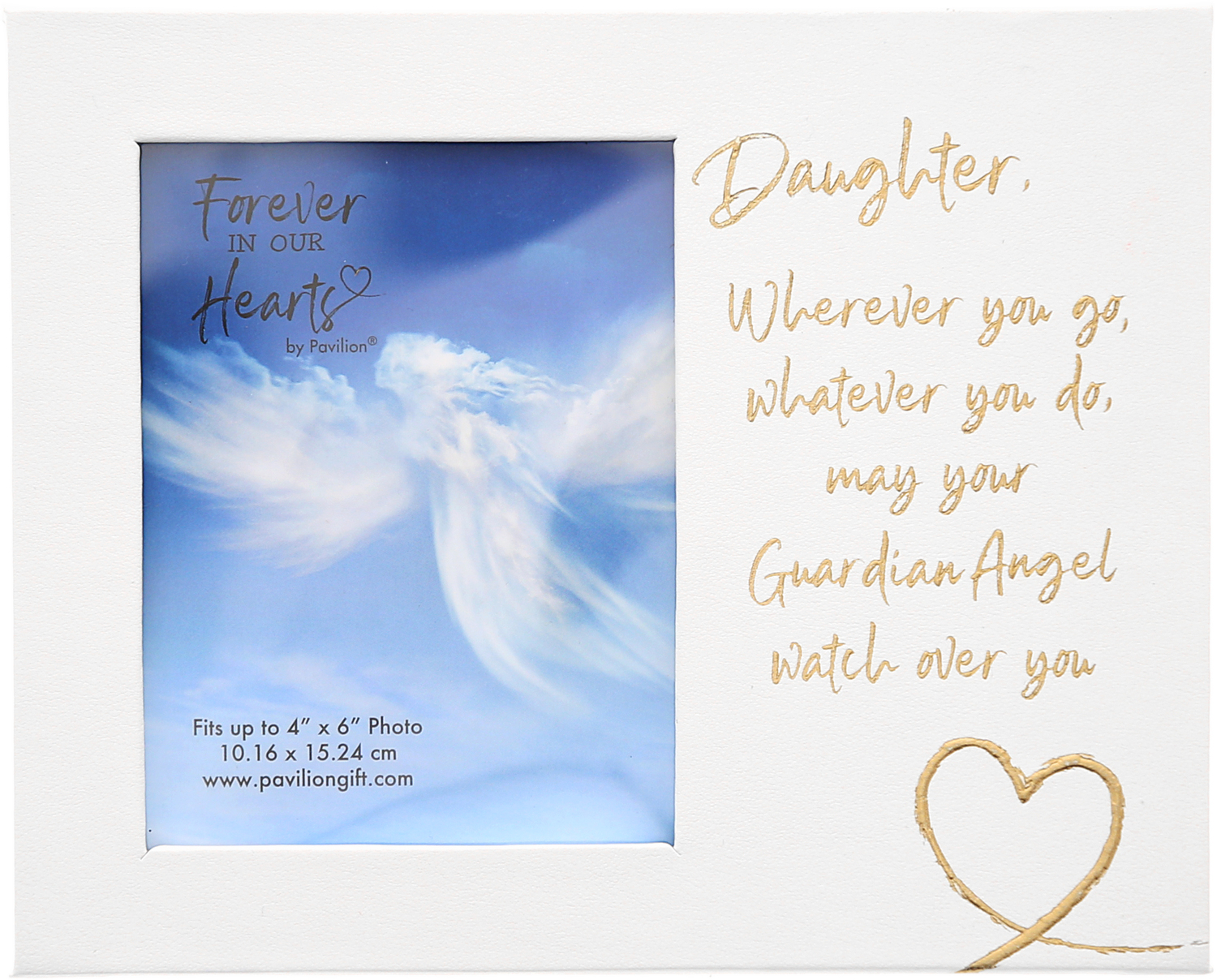 Daugther Guardian Angel by Forever in our Hearts - Daugther Guardian Angel - Visor Memorial Photo Frame
(Holds 4" x 6" Photo)